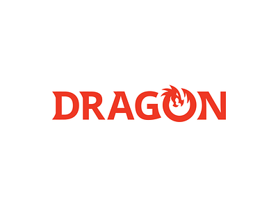 Dragon Logo animal branding character creative design dragon fantasy flame flat logo logo brand mark mascot minimal red silhouette simple symbol typographic typography vector