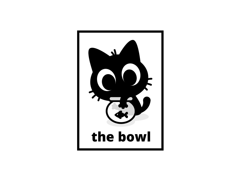 GIF The Bowl - Cat Logo Design