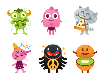 Cute Freak Monsters Emoji - another 6 characters