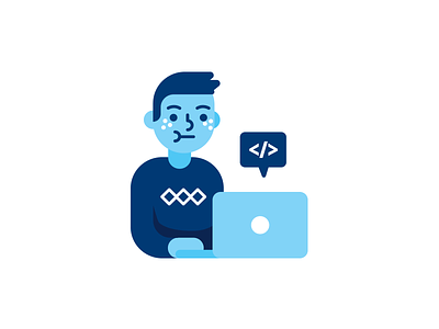 Programmer icon character by Manu on Dribbble