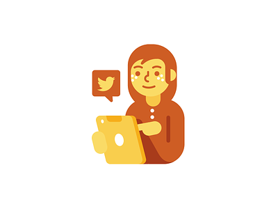 Social Manager icon character