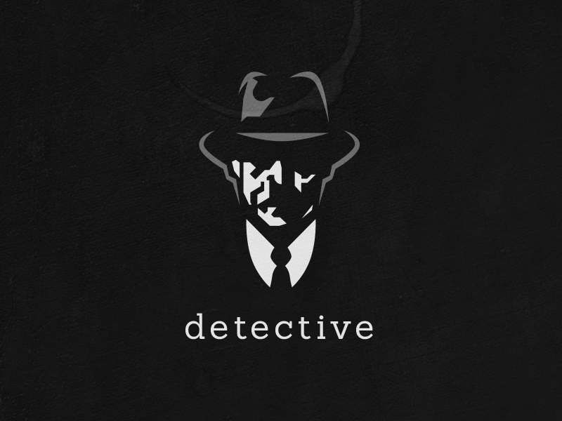 Iconic Private Detective Logo On White Background Sign Surveillance Agent  Vector, Sign, Surveillance, Agent PNG and Vector with Transparent  Background for Free Download