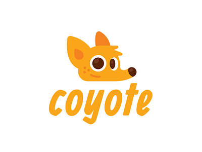 Coyote Logo Design animal cartoon character coyote creative cute design face flat fox funny icon illustration logo logo brand mark mascot simple smart sticker sweet