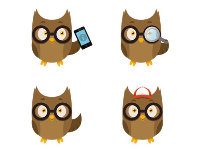 Owl Mascot animal character fun funny graphic illustration kit mascot owl pet