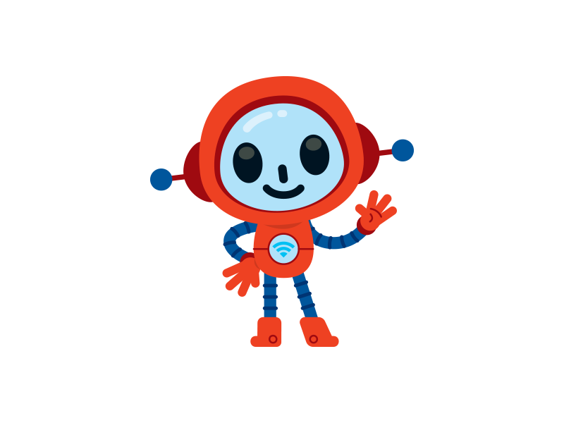 Cute and Funny Robot Mascot by Manu on Dribbble