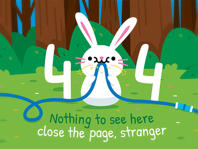 404 Error Page - Bunny 404 error page adorable animal bunny cartoon character children clipart creative cute emoji flat fun funny illustration kawaii mascot rabbit sweet woodland