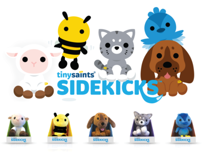 Plush Toy Design for Sidekiks (TinySaints) animal bird bumblebee cartoon cat character children cute dog funny graphic illustration kids lamb mascot packaging peluche plush sweet toy design