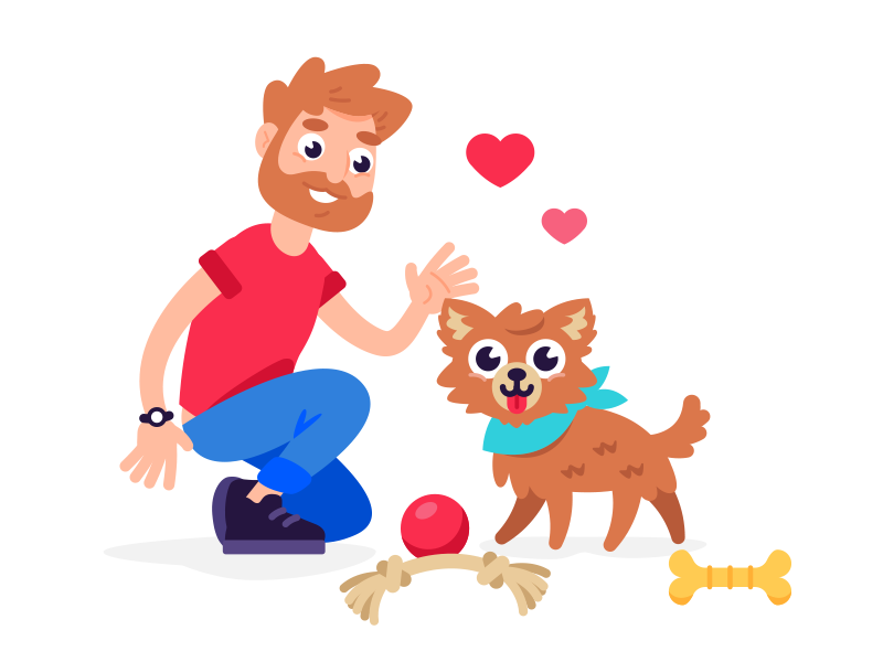 Dog and Owner Characters by Manu on Dribbble