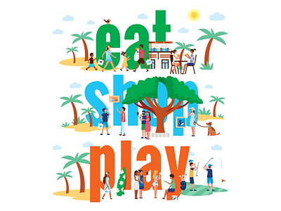 Eat Shop Play illustration