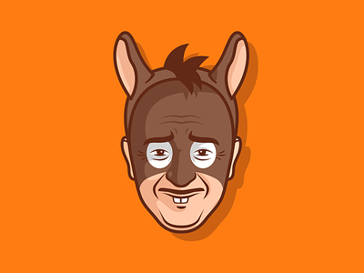 Donkey Vinny cartoon character costume custom giveaway design contest donkey freak funny halloween happy halloween horror illustration outline playoff rebound scary silly spooky sticker mule stickers