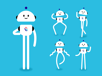 Robot Character Mascot android app business cartoon character design concept creative cute design flat funny graphic illustration mascot mascot logo minimal robot ui vector web