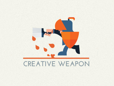 Creative Weapon brush characters creative human illustration ink knight logo shield war warrior weapon