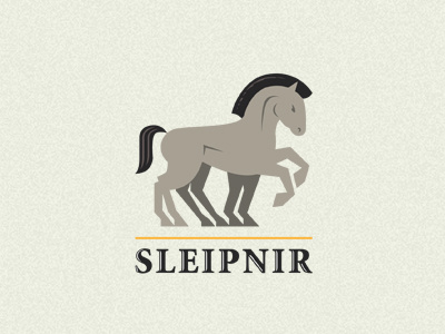 Sleipnir animal brand horse illustrative leg logo mith mithologic odin strong