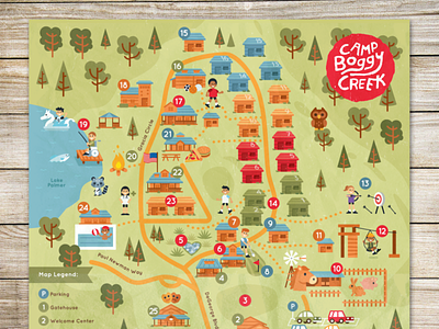 Camp Boggy Creek Map Design