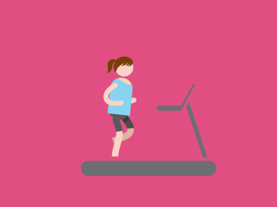treadmill running girl