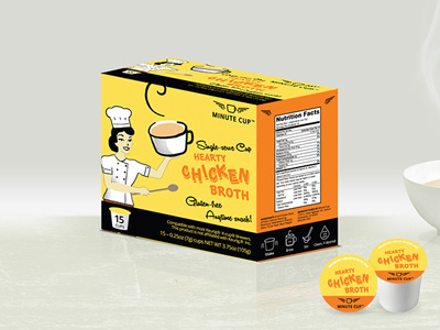 Minute Cup packaging design box branding broth california chicken doylestown package packaging print serve single washington