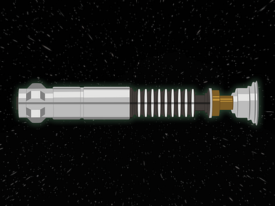 Luke's Lightsaber Hilt flat design illustrator lightsaber luke skywalker minimal design return of the jedi star wars