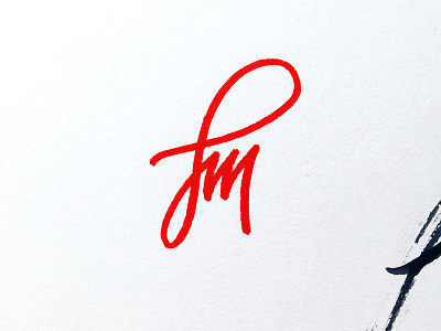 FM branding calligraphy lettering logo type