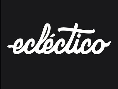 Ecléctico branding calligraphy lettering logo type wip