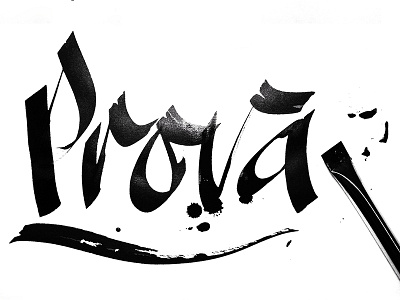 Prova brush calligraphy diy homemade lettering type