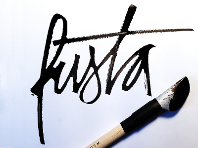 fusta calligraphy lettering luthis type