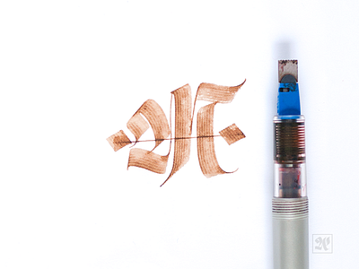 M. 36daysoftype blackletter calligraphy handmade letter lettering type typography