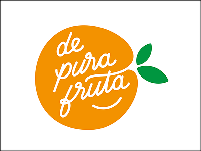 de pura fruta fruit lettering logo wip