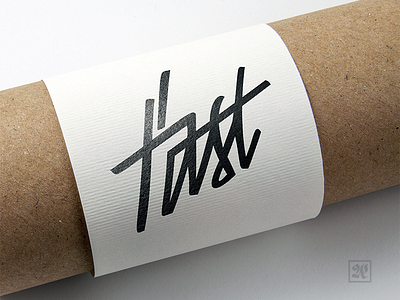 Fast calligraphy handmade lettering logo type typography