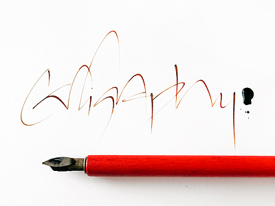 Calligraphy calligraphy handmade lettering type