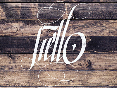 hello calligraphy handmade italic lettering type typography