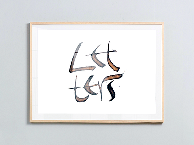 Letters calligraphy handmade lettering type
