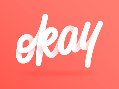 Okay calligraphy handmade italic lettering type typography