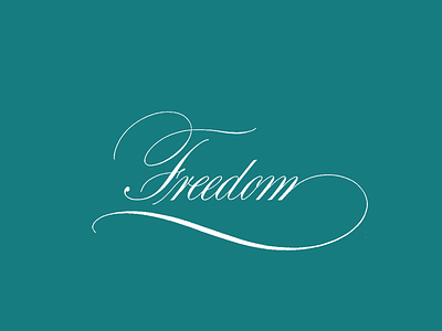 Freedom calligraphy custom lettering lettering