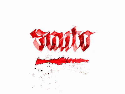 Santo calligraphy custom fraktur lettering m parallel pen