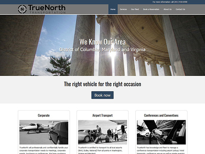 Transportation Service Website Design