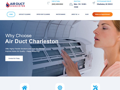 Air Duct Cleaning Service Website Design branding cleaning company corporate branding design web web design webdesign website website concept wordpress