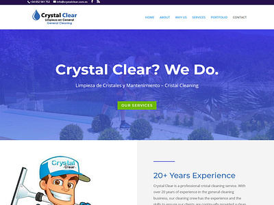 Crystal Cleaning Service Website Design