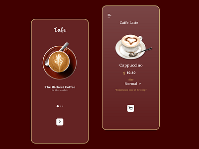 Coffee shop mobile app - ui design app cafe coffee shop design mobile ui ui ux xd design