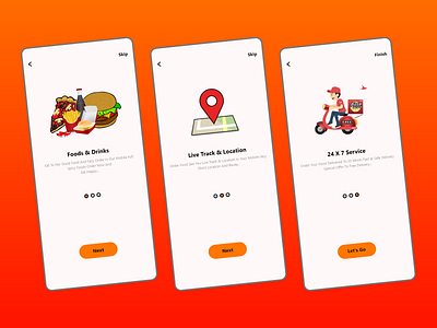 Food App Onboarding Screen - Ui design