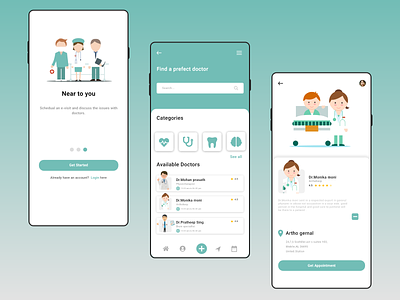 Doctor appointment experience - ux ui design.