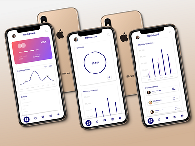 Bank dashboard design - Mobile app - ux ui.