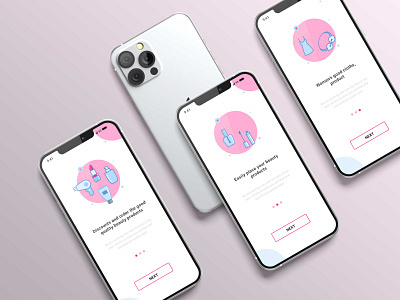 Beauty product Onboarding - ux ui.