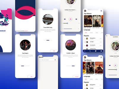 Music app ui design