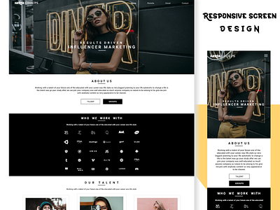 INFLUENCER WEBSITE DESIGN