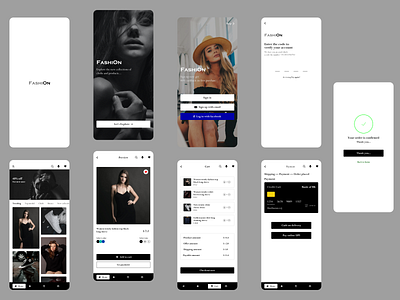 Shopping app ui design - ui kit