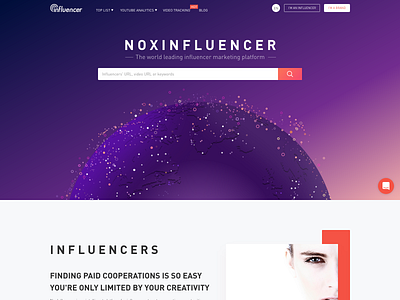 Noxinfluencer Web Design kol ranking youtube