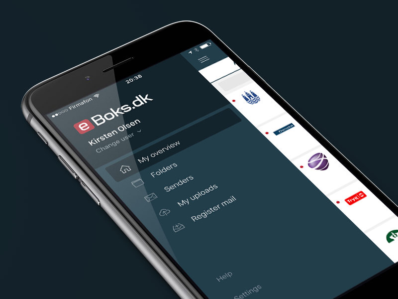 ๐ Menu dark blue eboks e-boks hamburger menu