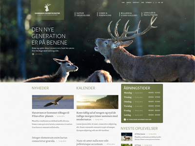 Krondyrcenter Web design danish danmark dansk deer denmark design frontpage krondyr web