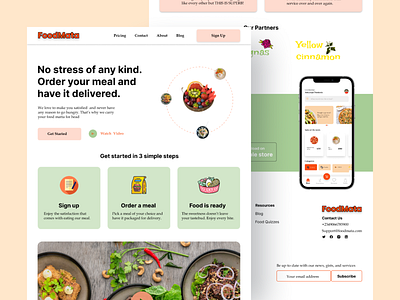 Food Ordering Website branding design landing page mobile app typography ui ui design uiux user interface design ux website