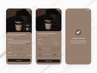 Payment Design for a coffee company app coffee app coffee ordering app design mobile app payment proess ui ui design uiux uiux designer user interface design ux website